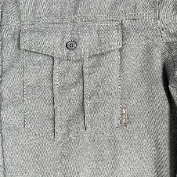 Columbia Omni Wick Long Sleeve Button Up Shirt Mens Flip Cuff Gray Size XL - Picture 3 of 13